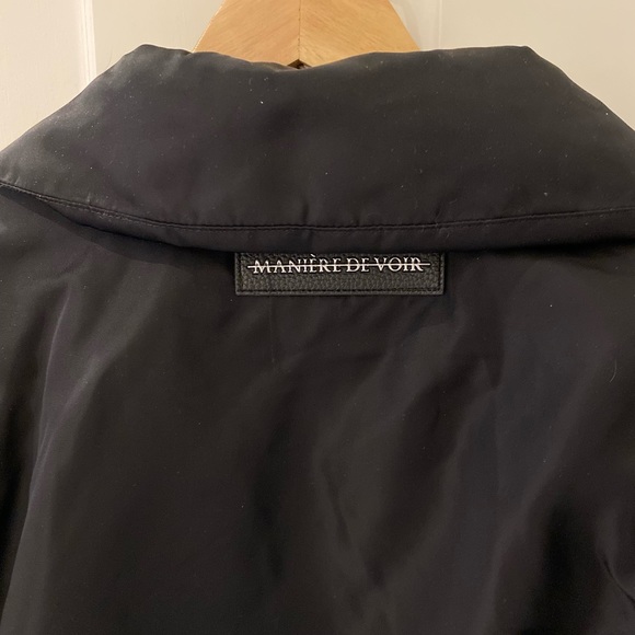 Nylon belted blazer jacket - Black - Picture 13 of 16